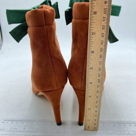 XYD Classical Pointed Toe Ankle Booties Low Kitten Heels Graceful Boots Brown - Picture 5 of 8